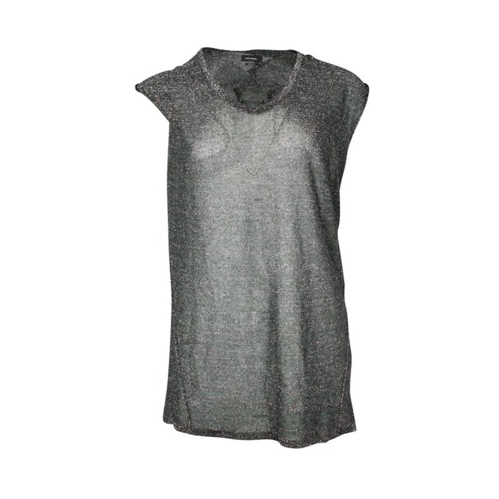 Isabel Marant Sparkly Top in Black Viscose